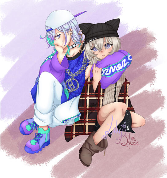 Nanoha Fujimura (c)LilyBlizz || Kanata Yatonokami (c)Avex Pictures