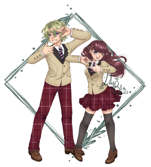 Miku Chikafuji (c)LilyBlizz || Hiyori Tomoe (c)Cacalia Studio